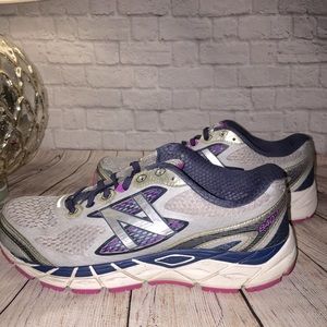 New Balance 840v3 Grey Blue Pink Athletic Shoe